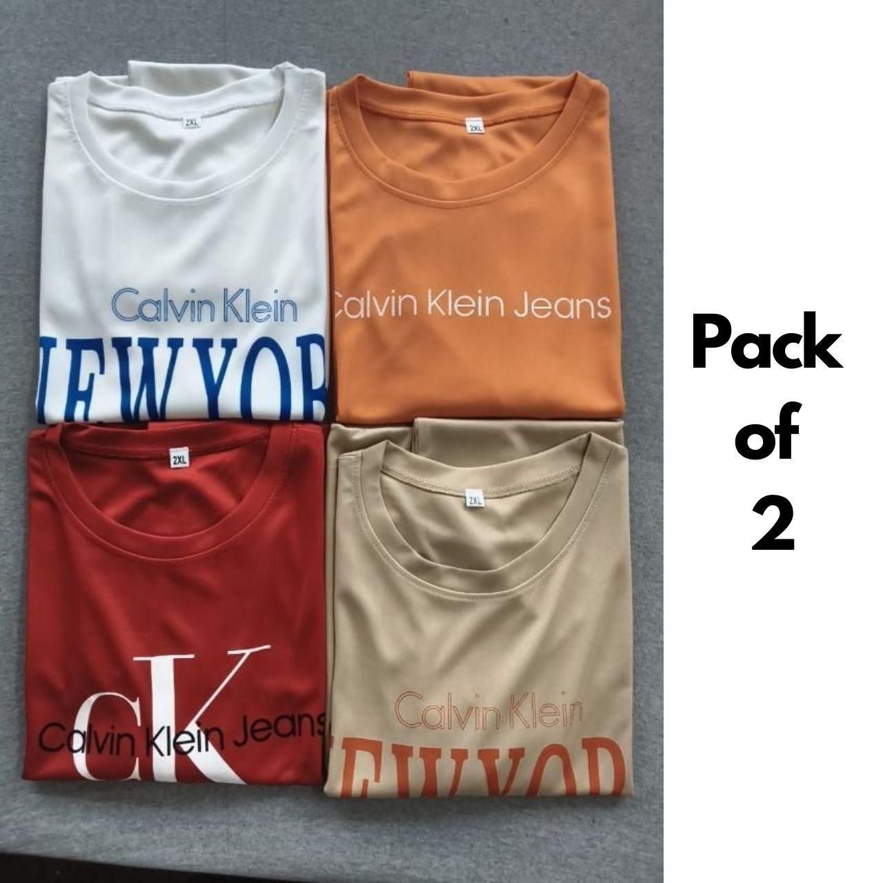 Men's Polycotton Casual T-shirt Pack of 2